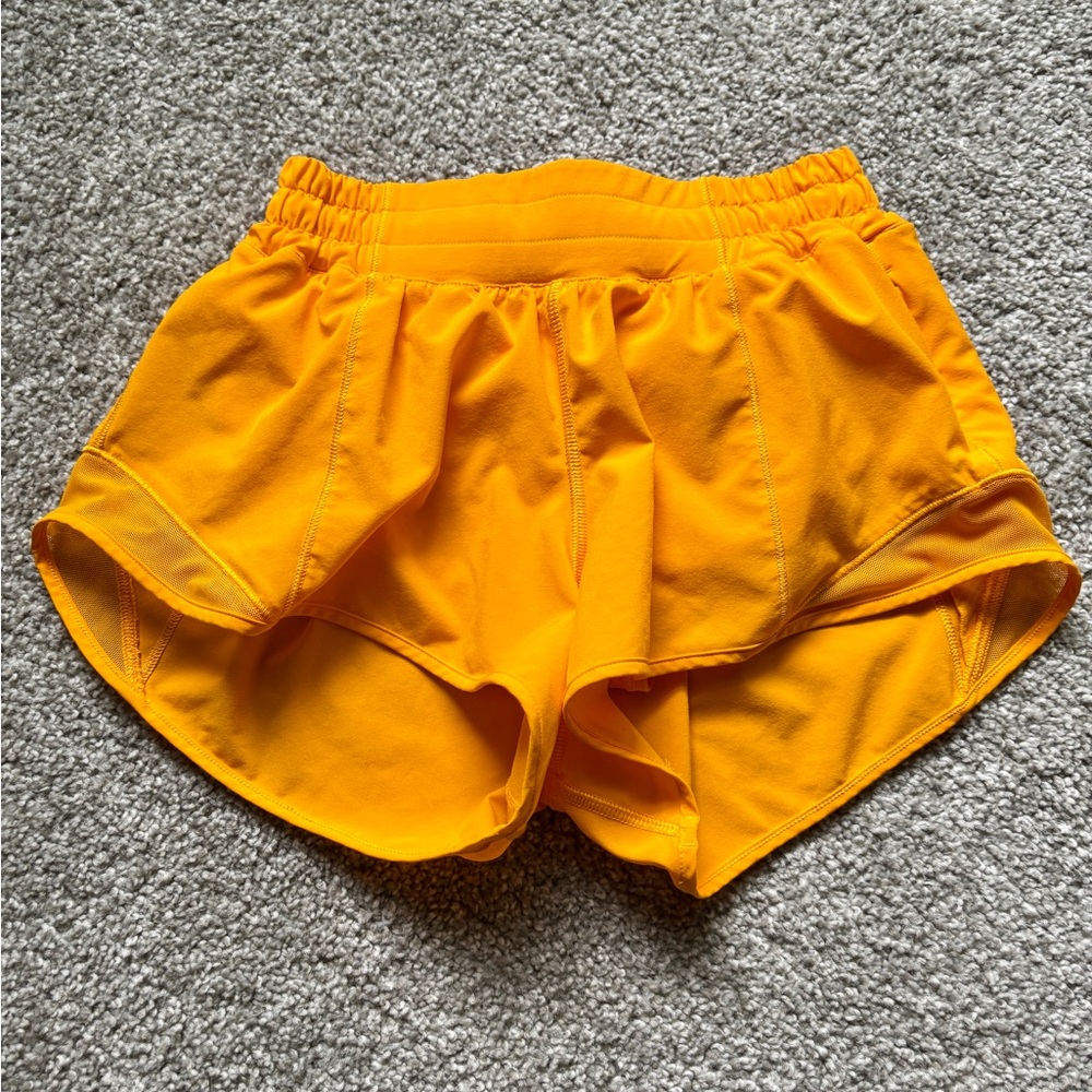 lululemon athletica Orange Hottie Hot Shorts